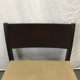 Modern Tan Upholstered Tropical Wood Accent Chair