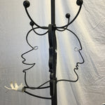 Custom Surrealist Black & White Metal Coat Tree
