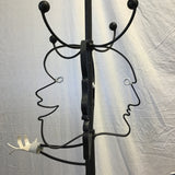 Custom Surrealist Black & White Metal Coat Tree