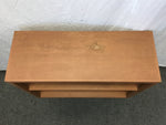 Vintage MCM Brown-Painted Oak 3-Tier Shelf
