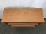 Vintage MCM Brown-Painted Oak 3-Tier Shelf