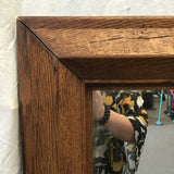 Vintage Craftsman Solid Oak Framed Mirror