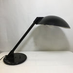 Vintage Mid-Century Atomic Black Metal Dome Table Lamp