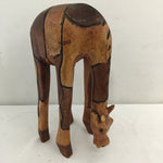 Carved Wooden Giraffe Statuette