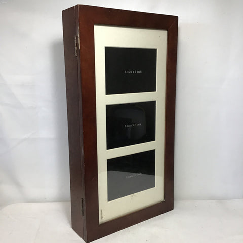 Modern SEI Cherry Veneer Wall-Hanging Jewelry Cabinet