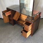 Vintage Art Deco/MCM Walnut Veneer Vanity