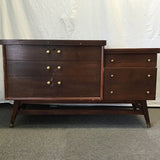 Vintage MCM Lane Walnut Veneer Cedar Chest