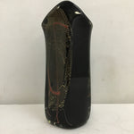 Vintage 1992 Signed The Glass Eye Studio Black & Gold Vase