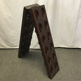 Vintage Solid Cedar 24-Bottle Folding Wine Display Rack