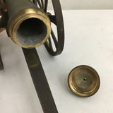 Vintage Miniature Replica Brass Cannon