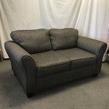 Modern Hughes Furn. Grey Upholstered 2-Cushion Loveseat