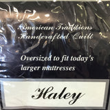 New in Package! Haley Twin American Traditions Oversized Handcrafed Quilt
