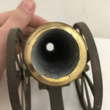 Vintage Miniature Replica Brass Cannon