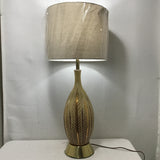 Vintage MCM Golden Wheat Ceramic Table Lamp
