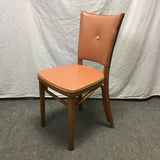 Vintage Pink Vinyl & Nailhead Accent Chair