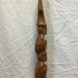 2pc Oversized Carved Tropical Wood Spoon & Fork