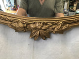 Vintage Gold-Painted Oval Mirror