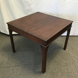 Vintage Square Mahogany Veneer End Table