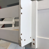 Contemporary Bellemave White Loft Twin Bed w/ Stairs, Bedside Shelf, & Wardrobe
