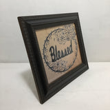 Eltimar Design Framed 8x10 "Blessed" on Kraft Artwork Print