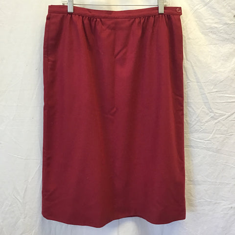 Vintage Pendleton Red Wool Midi Skirt