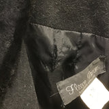 Vintage Fleece Dreams Black Wool Princess-Cut Long Coat