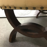 Modern Tan Upholstered Dining Bench