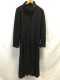 Vintage Fleece Dreams Black Wool Princess-Cut Long Coat
