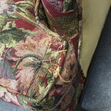 Modern Floral & Pheasant Upholstered Wingback Armchair
