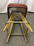 Pair of MCM Gasser Chair Co. Red Counter Height Casino Swivel Bar Stools