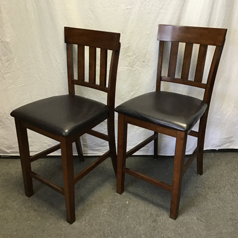 Pair of Modern Mission Ashley Furniture "Ralene" Counter Stools