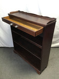 Vintage Walnut Veneer 4-Tier 1-Drawer Shelf