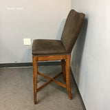 5pc Modern Thomasville Brown Suede & Oak Pub Set