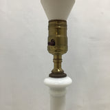 Pair of Vintage White Glass Table Lamps