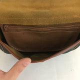 Dooney & Bourke Green Leather Flip Saddle Crossbody Bag