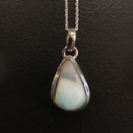 Double Star Larimar & Sterling Silver Pendant Necklace