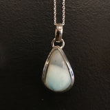 Double Star Larimar & Sterling Silver Pendant Necklace