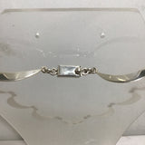 Vintage Mexico Sterling Silver TG-189 Linked Crescents Necklace