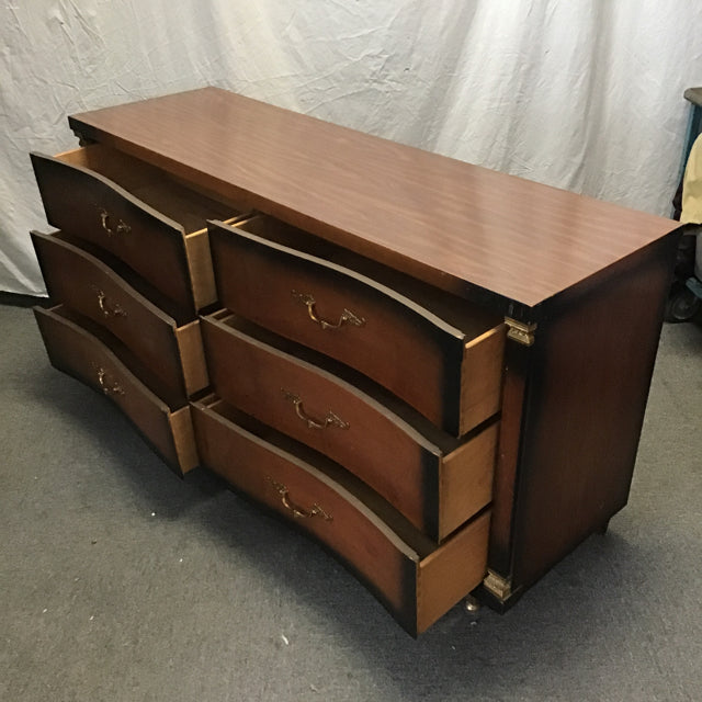 Vintage MCM Bassett Walnut Veneer 6-Drawer Dresser – Mimi's Attic Ithaca