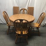 7pc Colonial Dinaire Oak & Laminate Dining Set