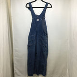 Vintage Distressed Lee Medium-Wash Blue Denim Overalls