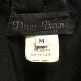 Vintage Fleece Dreams Black Wool Princess-Cut Long Coat