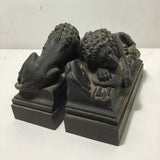 Vintage Pair of Bronze Lion of Lucerne Bookends