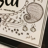 Eltimar Design Framed Small White "Blessed" Artwork Print