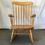 Vintage Solid Oak Arrow-Back Rocking Chair