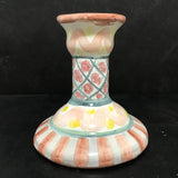 Retired Mackenzie-Childs "Rose Cottage" Ceramic Candle Holder