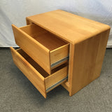 Modern Danish Modern Solid Cherry 2-Drawer Night Stand
