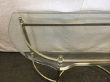 Vintage Gold Metal Glass-Top Dressing Table