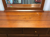 Vintage Mission Thomasville "Impressions" Solid & Veneer Cherry 9-Drawer Dresser