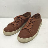 Frye Brown Leather Ivory Low Lace Sneaker
